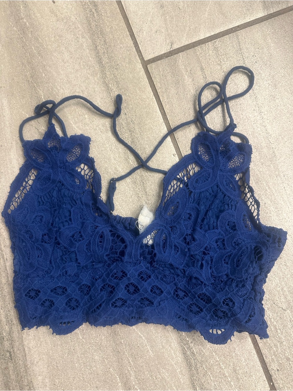 Free People Navy Blue Lace Bralette